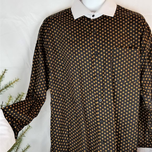 Avanti Uomo Black & Tan w/ White French Cuff - Picture 6 of 8